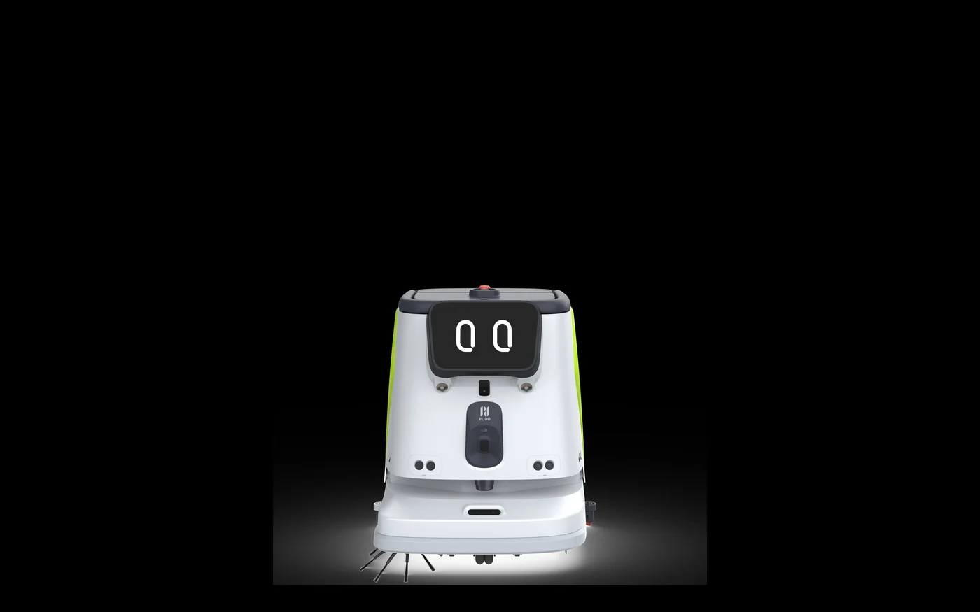 PUDU CC1 Pro cleaning a retail floor