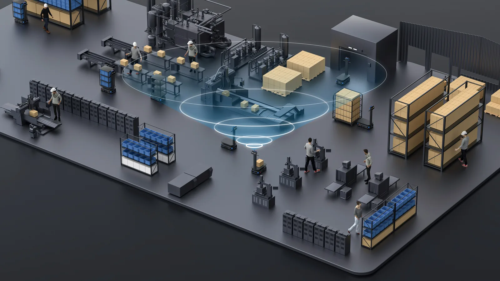 PUDU T300 mapping a large industrial site with VSLAM+
